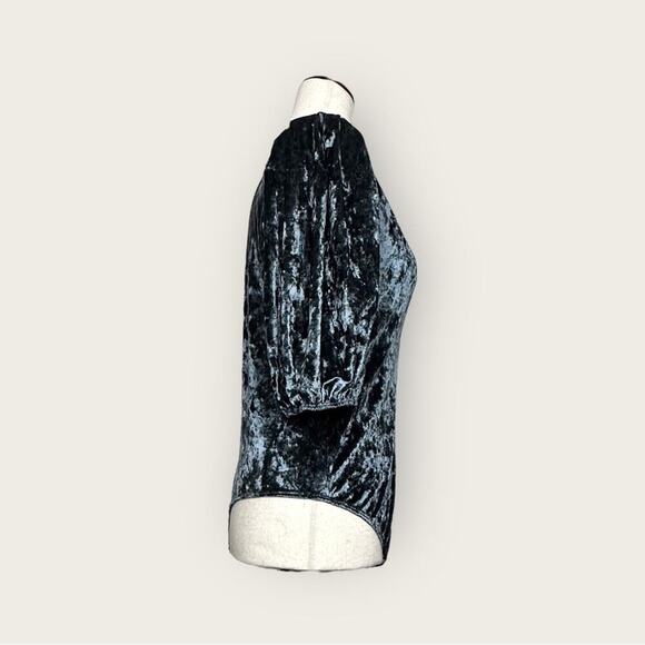 NWT | Free People Intimately | Velour Puff Sleeve Bodysuit | Gray | Various Size - Picture 4 of 12